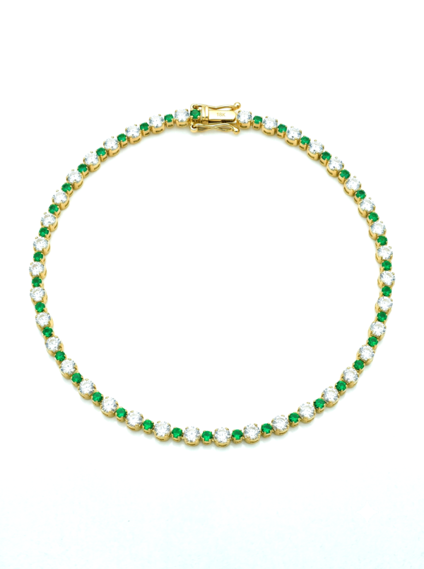 PL078 PULSERA TENIS EN ORO ITALIANO