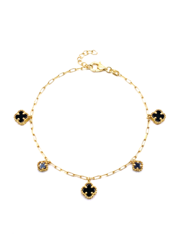 PL079 PULSERA CON COLGANTES DE TRÉBOL
