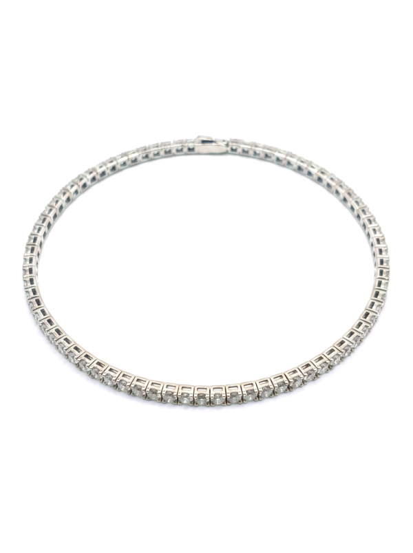 PL097 PULSERA SIN FIN EN ORO BLANCO ITALIANO