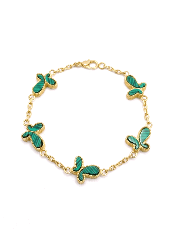 PL104 PULSERA MARIPOSAS EN ORO 18 KILATES