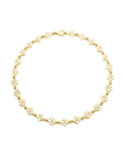 PL093 PULSERA TREBOLES BLANCOS EN ORO ITALIANO