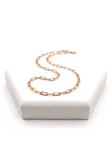 CAD012 CADENA CLIP EN ORO ROSA ITALIANO