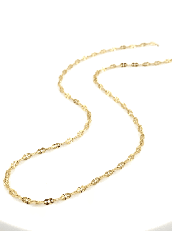 CAD020 CADENA LENTEJUELA EN ORO ITALIANO