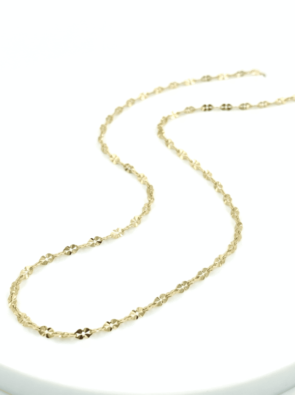 CAD021 CADENA LENTEJUELA EN ORO ITALIANO