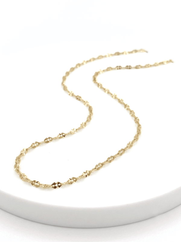 CAD022 CADENA LENTEJUELA EN ORO ITALIANO