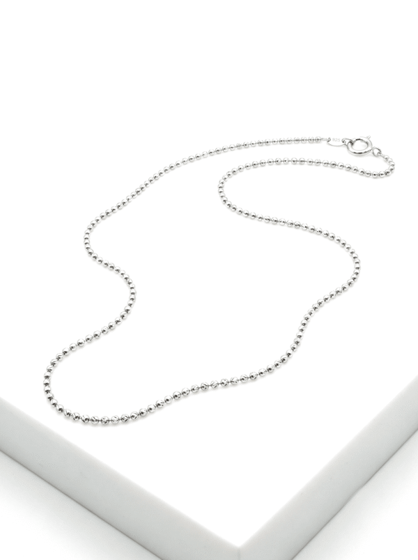 CAD028 CADENA MILITAR EN ORO BLANCO ITALIANO