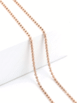 CAD048 CADENA MILITAR ROSA EN ORO ITALIANO