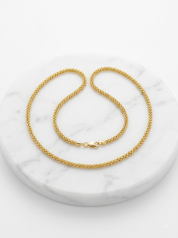 CAD063 CADENA ESPIGA EN ORO ITALIANO