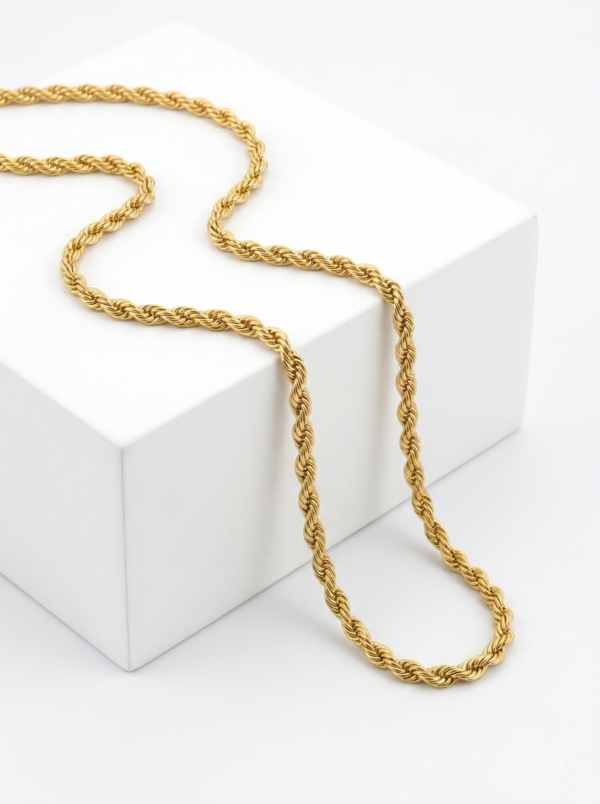 CAD083 CADENA LAZO EN ORO ITALIANO