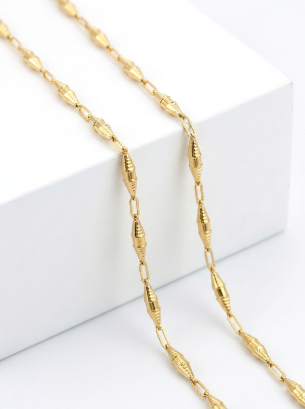 CAD091 CADENA RUSTICA EN ORO 18 KILATES