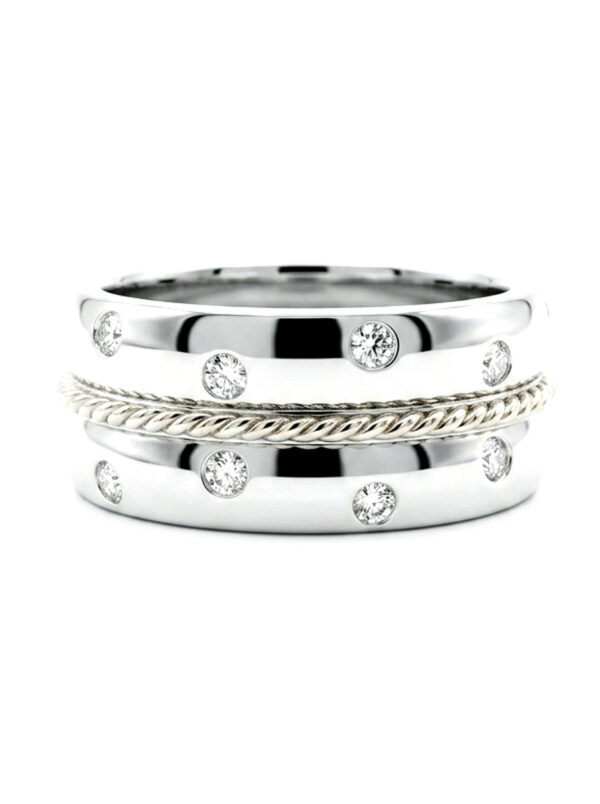 S19 ANILLO CON DIAMANTES EN ORO BLANCO