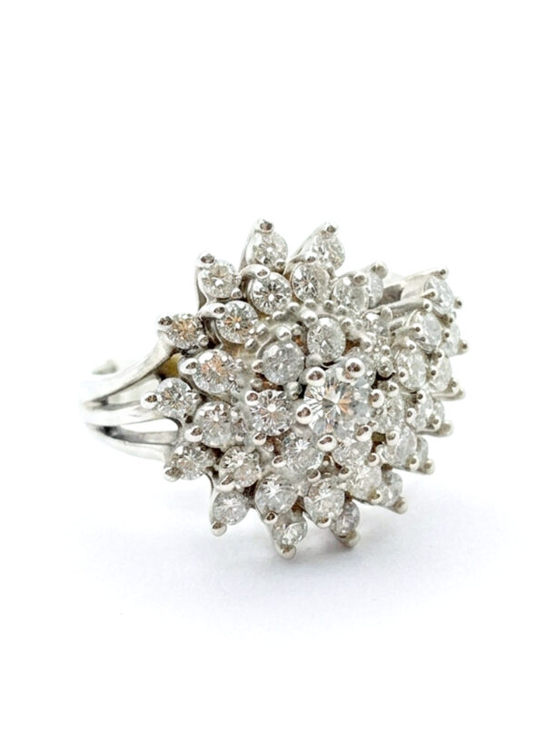 H238 ANILLO CARACOL CON DIAMANTES EN ORO BLANCO
