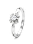 H158 ANILLO FLOR CON DIAMANTE EN ORO BLANCO