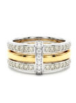 H258 ANILLO BICOLOR CON DIAMANTES