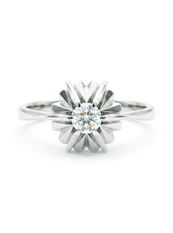 H136 ANILLO EN ORO BLANCO CON DIAMANTE