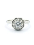H156 ANILLO CON DIAMANTE EN RO BLANCO