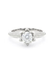H155 ANILLO FLOR CON DIAMANTE EN ORO BLANCO