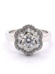 H166 ANILLO TOTEM CON DIAMANTE EN ORO BLANCO