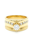 H241 ANILLO CON DIAMANTES EN ORO
