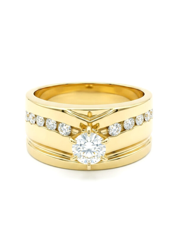 H241 ANILLO CON DIAMANTES EN ORO