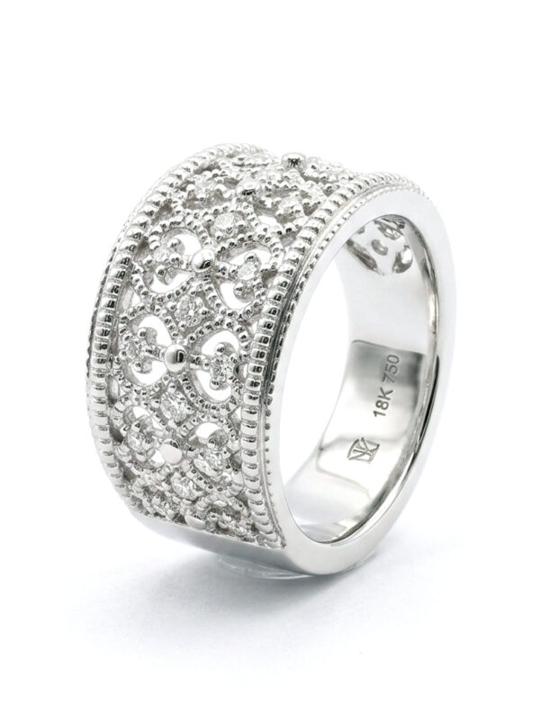 H37 ANILLO EN ORO BLANCO CON DIAMANTES