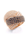 RECU14K ANILLO EN ORO ROSA CON DIAMANTES