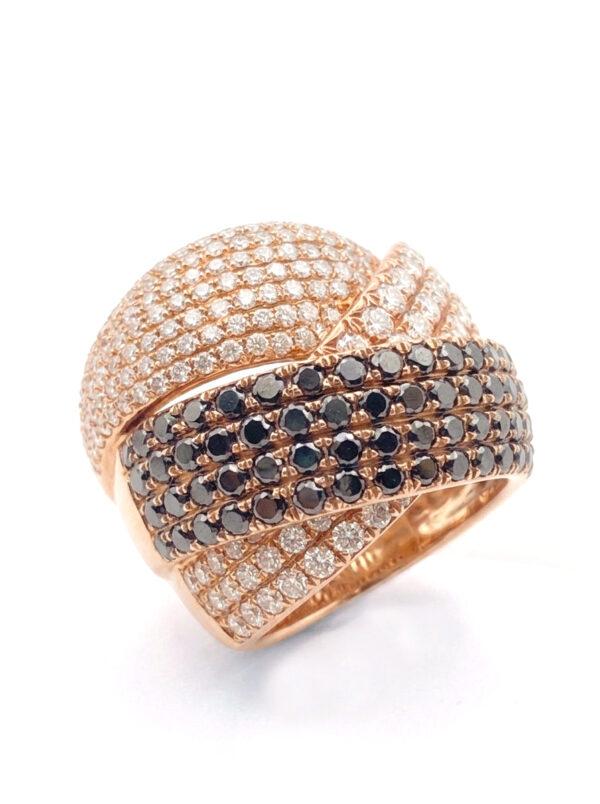 RECU14K ANILLO EN ORO ROSA CON DIAMANTES
