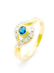 S35 ANILLO OJO CON ZAFIRO EN ORO
