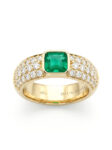 S355 ANILLO CON ESMERALDA Y DIAMANTES