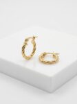 CAND008 CANDONGAS TRENZA EN ORO 18 KILATES