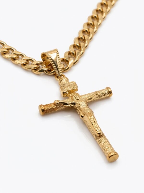 DJ156 DIJE CRUCIFIJO EN ORO 18 KILATES