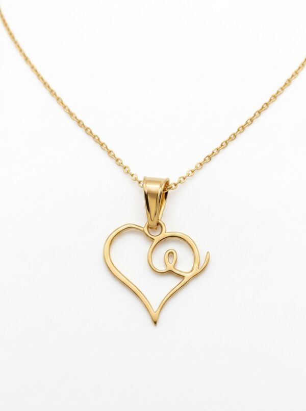 DJ159 DIJE CORAZÓN EN ORO 18 KILATES