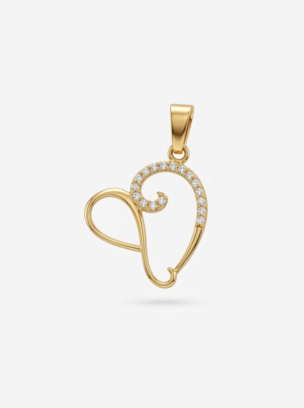 DJ166 DIJE CORAZÓN EN ORO 18 KILATES