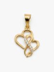 DJ167 DIJE CORAZONES EN ORO 18 KILATES