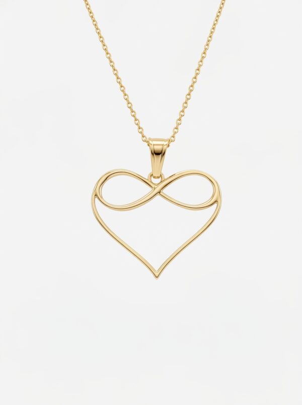 DJ174 DIJE CORAZÓN INFINITO EN ORO 18 KILATES