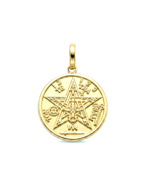 GNO005 DIJE PENTAGRAMA EN ORO 18 KILATES