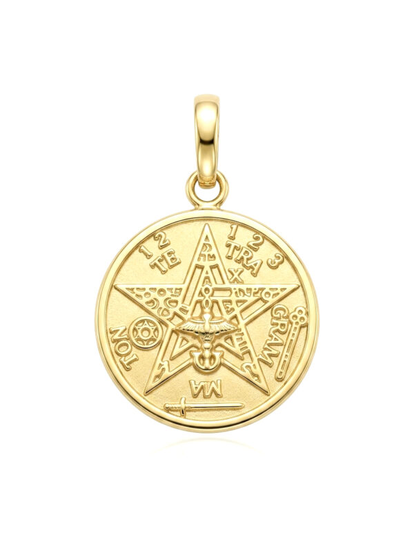 GNO006 DIJE PENTAGRAMA EN ORO 18 KILATES