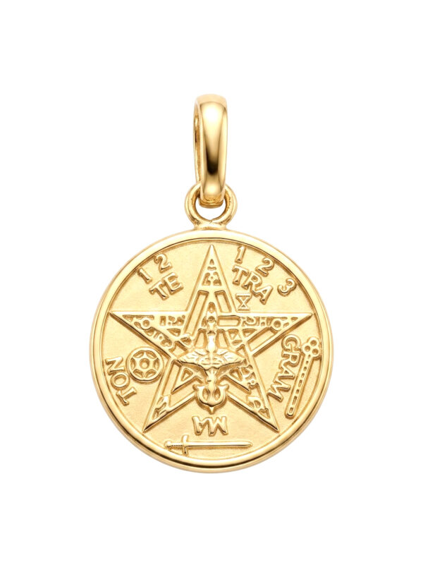 GNO010 DIJE PENTAGRAMA EN ORO 18 KILATES