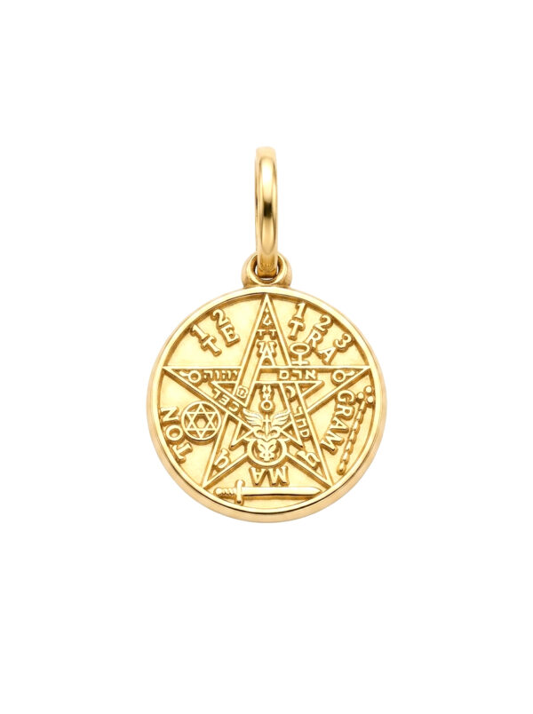 GNO011 DIJE DE PENTAGRAMA EN ORO 18 KILATES