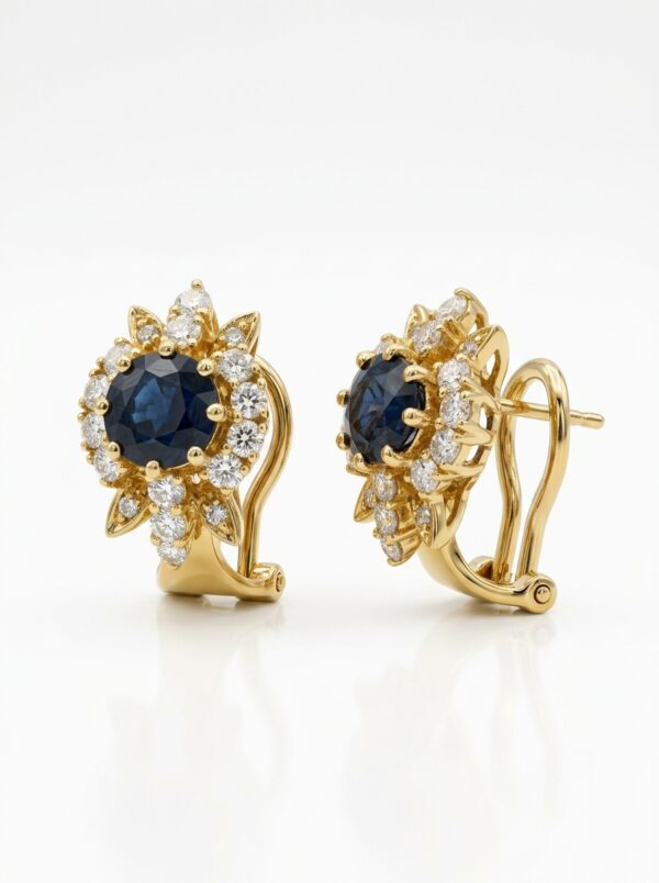 H171.1 ARETES RAMILLETE EN ORO 18 KILATES
