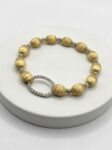H226 BRAZALETE BICOLOR CON DIAMANTES EN ORO