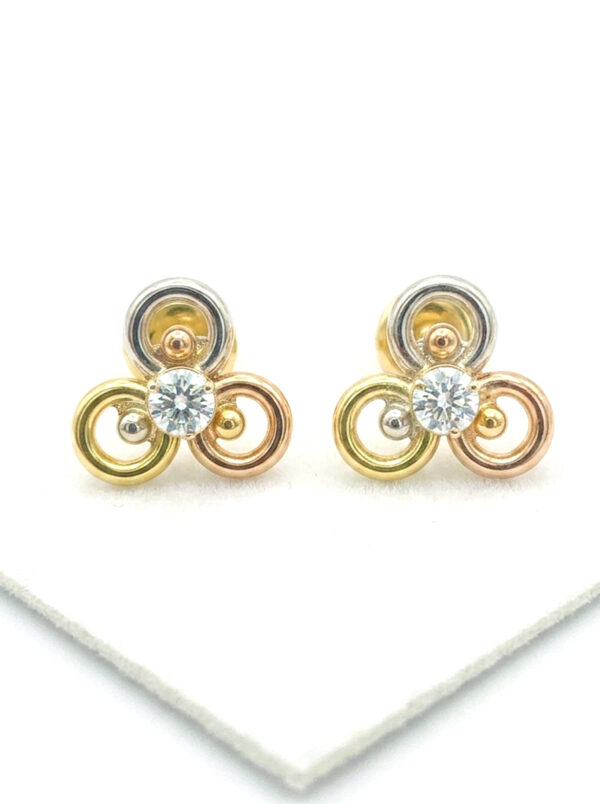 TOP004 TOPOS TRICOLOR EN ORO 18 KILATES