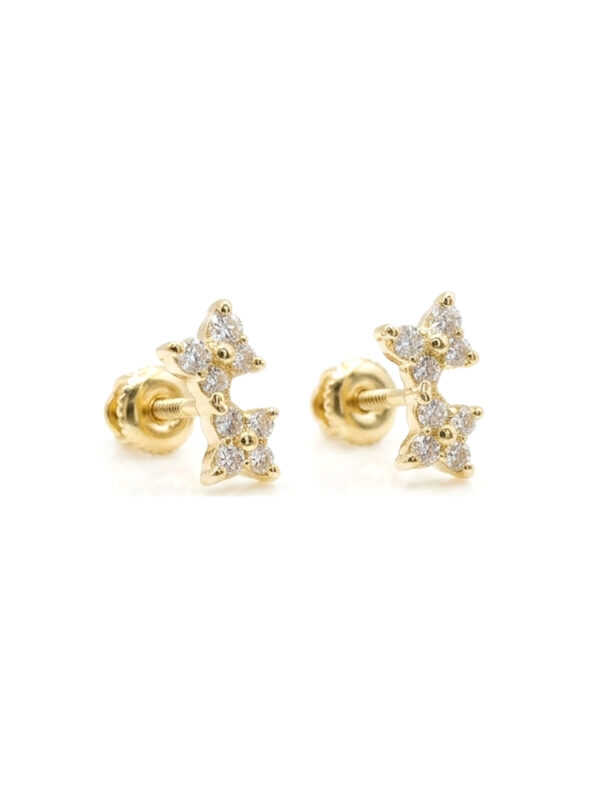 TOP019 TOPOS MARIPOSAS EN ORO 18 KILATES