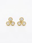 TOP023 TOPOS FLOR EN ORO 18 KILATES