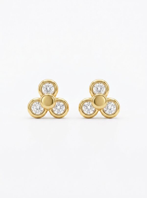 TOP023 TOPOS FLOR EN ORO 18 KILATES