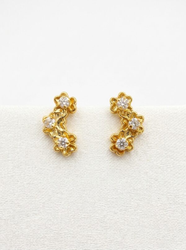 TOP027 TOPOS FLORES EN ORO 18 KILATES