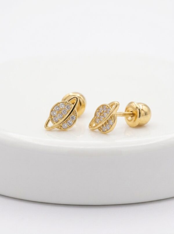 TOP035 TOPOS SATURNO EN ORO 18 KILATES