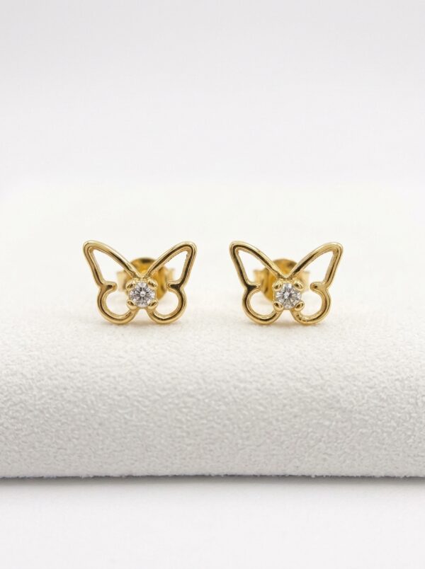 TOP057 TOPOS MARIPOSA EN ORO 18 KILATES