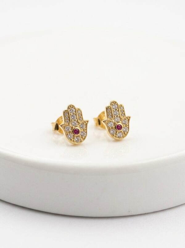 TOP062 TOPOS MANO HAMSA EN ORO 18 KILATES