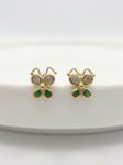 TOP069 TOPOS MARIPOSA EN ORO 18 KILATES